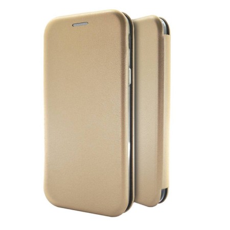 Book Case Ancus Magnetic Curve for Xiaomi Redmi 9A 9AT TPU Gold