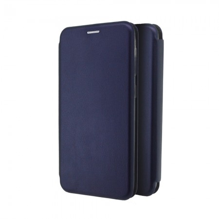 Book Case Ancus Magnetic Curve for Apple iPhone 12 Pro Max TPU Dark Blue