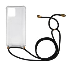 Case Ancus Crossbody for Apple iPhone 12 / iPhone 12 Pro Transparent with Black Strap