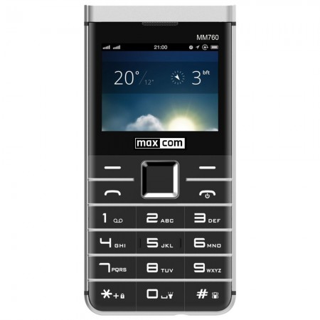 Maxcom MM760 2.3" with Large Buttons, Bluetooth, Camera and Slim Metal Design Black
