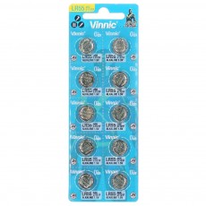 Buttoncell Vinnic LR1121F AG8 LR55 Pcs. 10 with Perferated Packaging