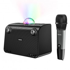 Wireless Speaker Hoco BS41 Warm Sound Black V5.0 20W, 2400mAh, USB & AUX Port and Micro SD with Wireless Microphone