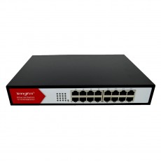 Ethernet Switch Tengfei HC-G1016D 16*10/100Mbps 16 Port Black 5V 100mA