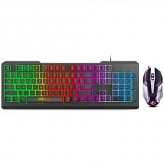 Wired Keyboard and Mouse iMICE KM-900 USB with LED Backlight, Multimedia Keys and Gaming. 104 Keys and 6D 3200 DPI Black