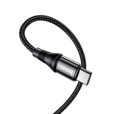 Data Cable Braid Hoco X50 Exquisito 3.0A USB-C to USB-C 5.0A 100W 20V 2m. Black