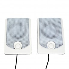 Multimedia Speaker Stereo K37 2X3W with Built-in Amplifier, 3.5mm Jack and USB Charge, Black-White