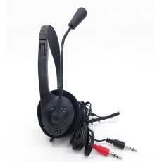 Headset Stereo Mee-Ole PC-900 with Microphone and Double 3.5mm Output Black