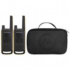Walkie Talkie Motorola Go Beyond PMR T82 Extreme Black with Led Torch and Hands Free Connector. Coverage 10 km
