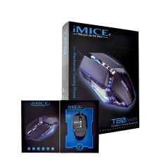 Wired Mouse iMICE T80 Gamer 6D with 6 Buttons, 3200 DPI LED Lightning. Black