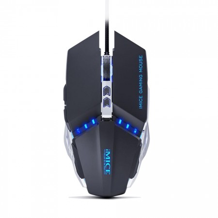 Wired Mouse iMICE T80 Gamer 6D with 6 Buttons, 3200 DPI LED Lightning. Black