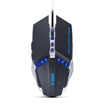 Wired Mouse iMICE T80 Gamer 6D with 6 Buttons, 3200 DPI LED Lightning. Black