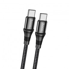 Data Cable Hoco Braid X50 Exquisito 3.0A USB-C to USB-C 5.0A 100W 20V 1m. Black