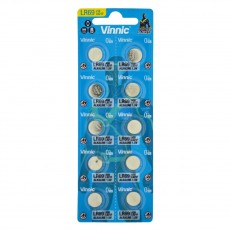 Buttoncell Vinnic L921F AG6 LR69 Pcs. 10 with Perferated Packaging