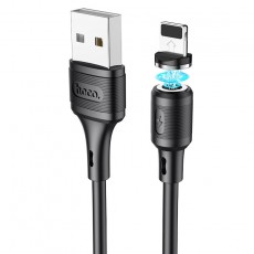 Data Cable Hoco X52 Sereno USB to Lightning 2.4A with with Magnetic Detachable Plug Black 1m