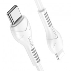 Data Cable Hoco X55 Trendy USB-C to Lightning 3.0A PD 20W with Fast Charging White 1m