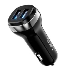 Car Charger Hoco Z40 Superior Dual USB 5V 2.4Α Black with LED Light