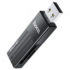 Memory Card Reader HB20 Mindful 2 in 1 USB 2.0 up to 480Mbps and 2TB for Mico SD and SD Black