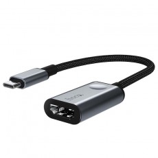 Cable Hoco HB21 USB-C σε HDMI Female 4K 30Hz 3840X2160P Black-Silver 15cm