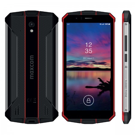 Maxcom MS507 4G Dual SIM 5", IP68, NFC Android 9, HD IPS Quad Core 3GB/32GB Black-Red
