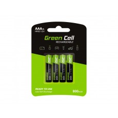 Rechargeable Battery Green Cell GR04 800 mAh size AAA HR033 1.2V Pcs 4