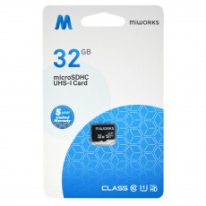 Flash Memory Card MiWorks MicroSDHC 32GB Class 10 UHS-I U1