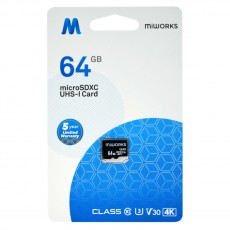 Flash Memory Card MiWorks MicroSDXC 64GB Class 10 UHS-I U3