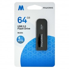 Flash Drive MiWorks MU204 64GB USB 2.0 Black