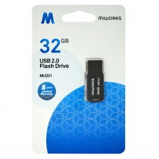 Flash Drive Mini MiWorks MU201 32GB USB 2.0 Black
