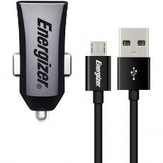 Car Charger Energizer 1A with Micro USB Cable 1m Black