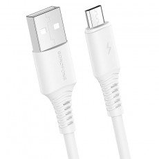Data Cable Borofone BX47 Coolway USB to Micro-USB 2.4A 1m White