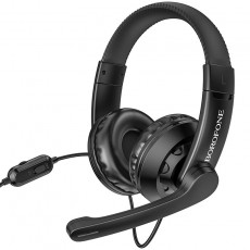 Stereo Gaming Headphone Borofone BO102 Amusement with 3.5mm Connector and Microphone with Activation Switch Black