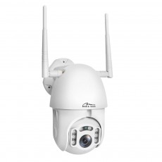 IP Camera Media-Tech MT4102 Cloud SecureCam (1080p) Full HD IP42 Rotating with Headlight, Night Vision, Motion Detector, 2 Way Audio and Micro SD White