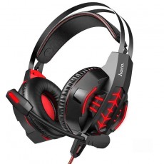 Stereo Gaming Headphone W102 Cool Tour 3.5mm and USB connection with Microphone and LED Light Black-Red