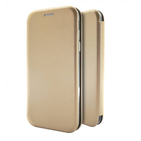Book Case Ancus Magnetic Curve for Samsung SM-A525F Galaxy Α52 / SM-A526B Galaxy A52 5G TPU Gold