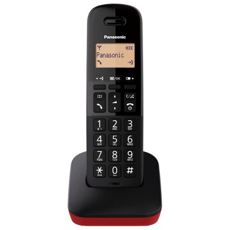 Refurbished Dect/Gap Panasonic KX-TGB610GRR Black-Red with Alarm Function
