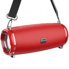 Wireless Speaker Hoco HC2 Xpress TWS Red V5.0 2X5W, 2400mAh, IPX5, Microphone, FM, USB & AUX Port, Micro SD and LED Light