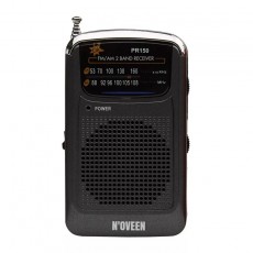 Portable FM Radio N'oveen PR150 AM/FM Battery Supply 2 x 1,5V AAA Black with Hands Free 3.5mm