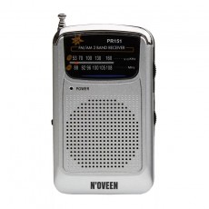 Portable FM Radio N'oveen PR151 AM/FM Battery Supply 2 x 1,5V AAA Silver with Hands Free 3.5mm