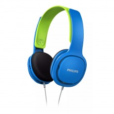 Philips Stereo Headphone On-Ear Kids SHK2000BL/00 32mm Blue-Green with Volume Control and Detachable Headphones