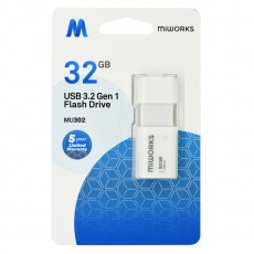 Flash Drive MiWorks MU302 32GB USB 3.2 Gen.1 White