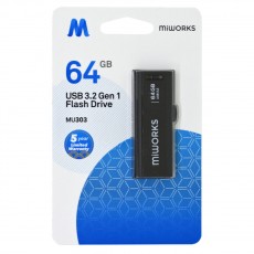 Flash Drive MiWorks MU303 64GB USB 3.2 Gen.1 Black
