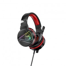 Stereo Gaming Headphone W104 Drift with Adapter 2 in 1 3.5mm and USB, Microphone, RGB Lighting, 2m Cable Length Red