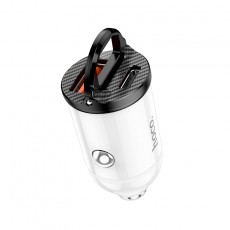 Car Charger Hoco NZ2 Link PD30W+QC3.0 Fast Charging  with USB-A and USB-C 30W 5V/4.8A White