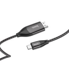 Data Cable Hoco UA16 USB-C to HDMI 4K 30Hz ULTRA HD 2m Grey Braided
