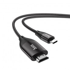 Data Cable Hoco UA16 USB-C to HDMI 4K 30Hz ULTRA HD 2m Grey Braided
