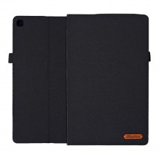 Book Case Ancus Fabric for Samsung SM-T510 / SM-T515 Galaxy Tab A 10.1 (2019) with Pen Case Black