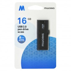 Flash Drive MiWorks MU203 16GB USB 2.0 Black