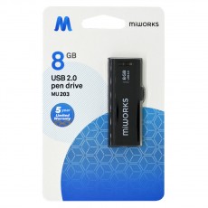 Flash Drive MiWorks MU203 8GB USB 2.0 Black