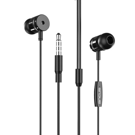 Hands Free Ancus Harmony MD44 in-Earbud Stereo 3.5mm BlackMicrphone, Answer Button 1,2m