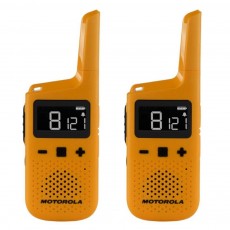 Walkie Talkie Motorola T72 GO ACTIVE IP54,Yellow, Coverage 8Km, iVOX/VOX Hands-Free, 24h Battery Life